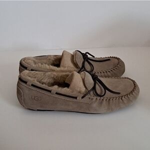 Ugg M Olsen Dune Taupe Moccasin Slippers Womens Size 10 New